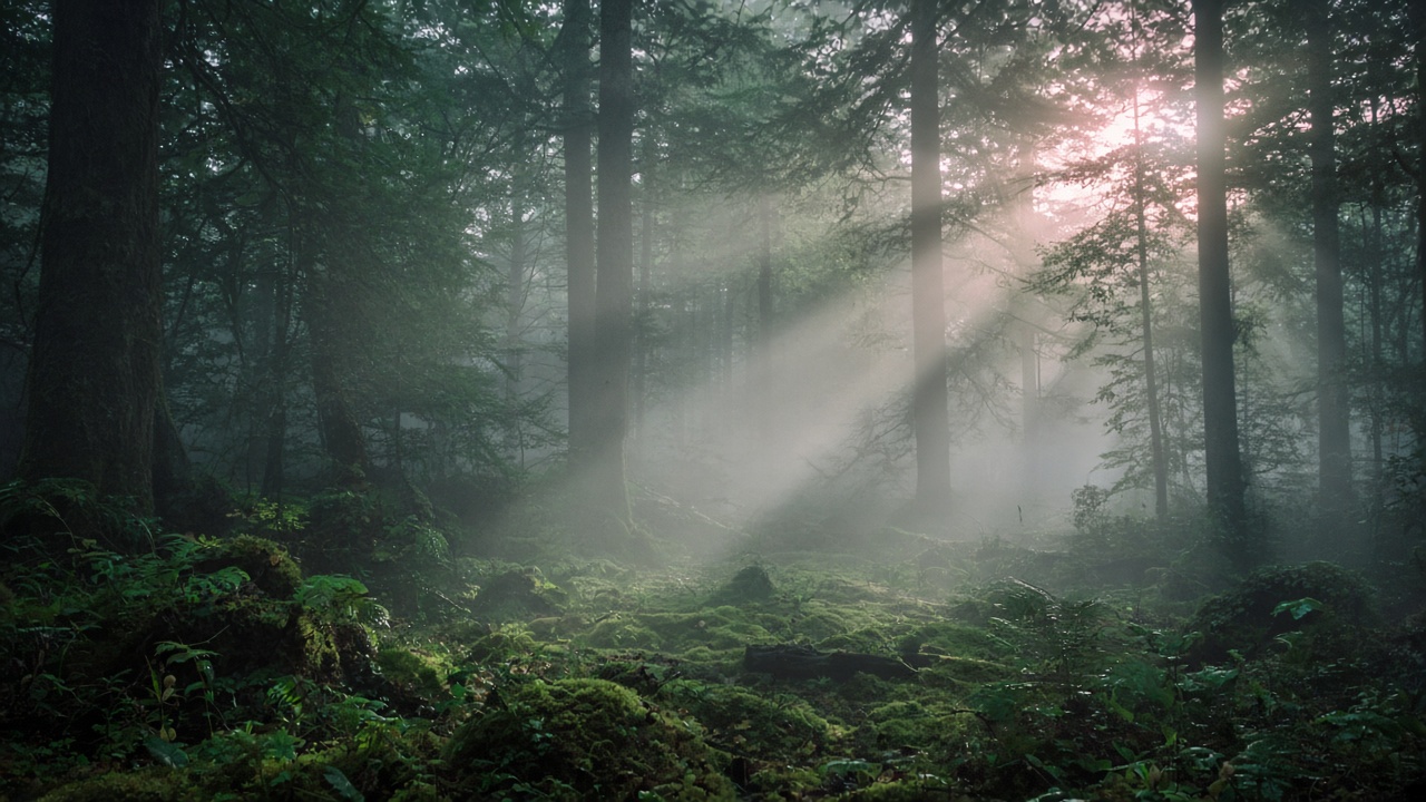 Forest at dawn